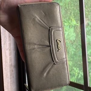 Coach zippered wallet